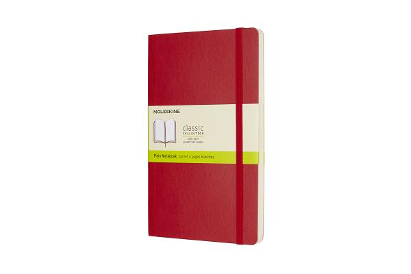 Moleskine Classic Notebook, Large, Plain, Scarlet Red, Soft Cover (5 x 8.250) Cover Image