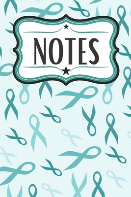 Teal Ribbon Portable Notebook: Teal Ribbon Design for Awareness Cover Image