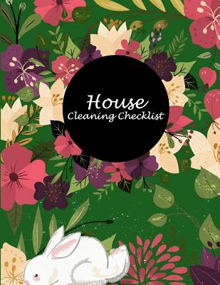 House Cleaning Checklist: Pretty Floral Forest Cover, Household Chores List, Cleaning Routine Weekly Cleaning Checklist Large Size 8.5