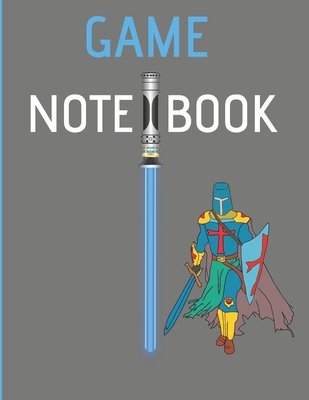 Game Note Book: Log book for games or game notebook with index 8,5X11 INCHES, 100 pages. Cover Image