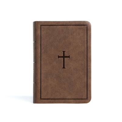 CSB Large Print Compact Reference Bible, Brown Leathertouch Cover Image