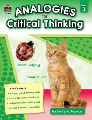 Analogies for Critical Thinking Grade 3 Cover Image