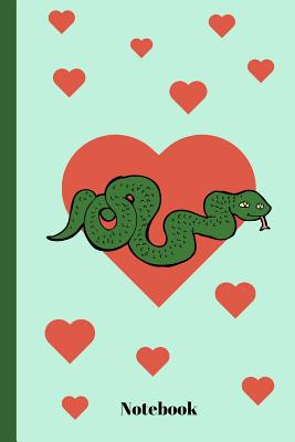 Notebook: Snake & Hearts (Green) By Lizzi Python Cover Image