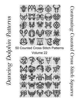 Contrasting Counted Cross Stitch Squares: 50 Counted Cross Stitch Patterns (Volume #22) By Dancing Dolphin Patterns Cover Image