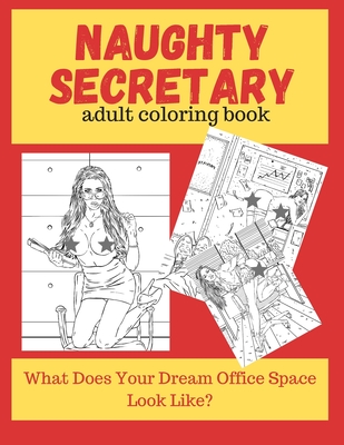Naughty Secretary Adult Coloring Book Cover Image
