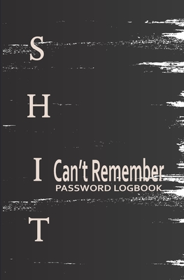 Shit I Can't Remember: Personal Internet Address And Password Logbook For Men, Small Size (Black #1) Cover Image
