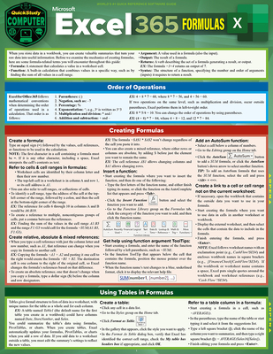 Microsoft Excel 365 Formulas: A Quickstudy Laminated Reference Guide Cover Image
