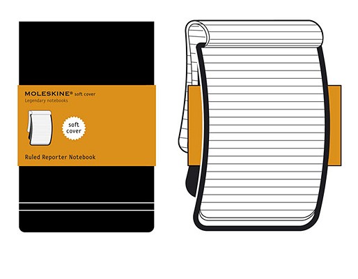 Moleskine Reporter Notebook, Pocket, Ruled, Black, Soft Cover (3.5 x 5.5) (Reporter Notebooks) By Moleskine Cover Image