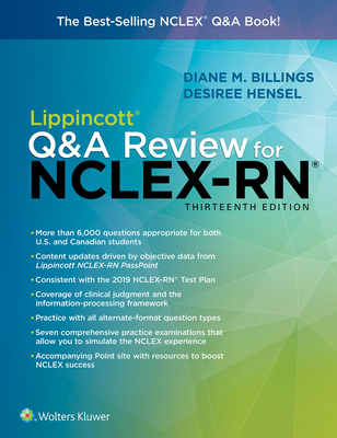 Lippincott Q&A Review for NCLEX-RN By Diane Billings, EdD, RN, FAAN, Desiree Hensel Cover Image