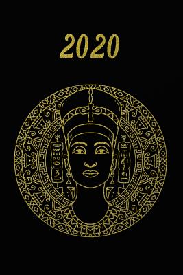 2020: Agenda semainier 2020 - Calendrier des semaines 2020 - Turquoise pointillé - Or noir, Néfertititi Cover Image