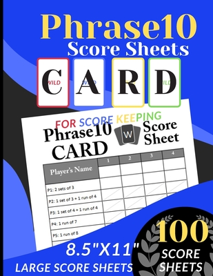 Card Game Score Pads