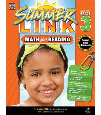 Math Plus Reading Workbook: Summer Before Grade 3 (Summer Link) Cover Image