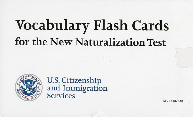 Vocabulary Flash Cards for the New Naturalization Test By U S Citizenship & Immigration Services (Compiled by) Cover Image