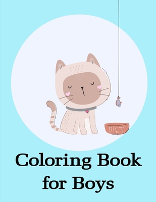 Coloring Book for Boys: Super Cute Kawaii Animals Coloring Pages Cover Image