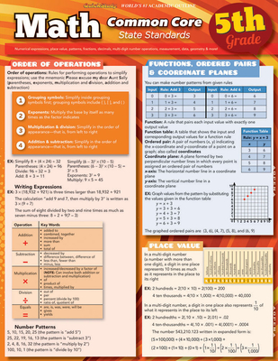 Math Common Core State Standards, Grade 5 (Quick Study: Academic) Cover Image