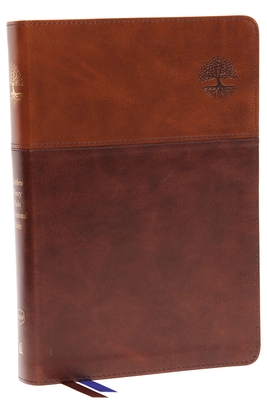 Nkjv, Matthew Henry Daily Devotional Bible, Leathersoft, Brown, Red Letter, Thumb Indexed, Comfort Print: 366 Daily Devotions by Matthew Henry By Thomas Nelson Cover Image