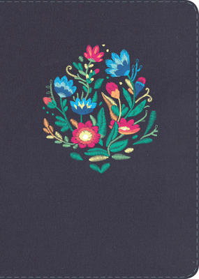 Cover for NVI Biblia Letra Grande Tamaño Manual, azul bordado sobre tela con índice