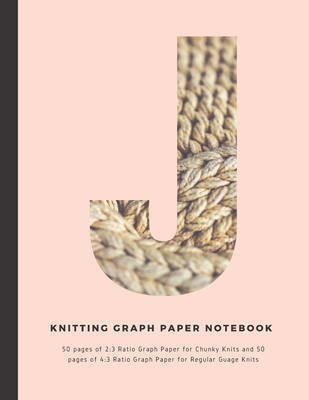 Knitting Graph Paper Notebook: Personalised with the initial 