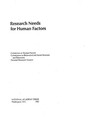 Research Needs for Human Factors Cover Image
