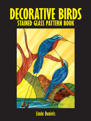 Decorative Birds Stained Glass Pattern Book Cover Image