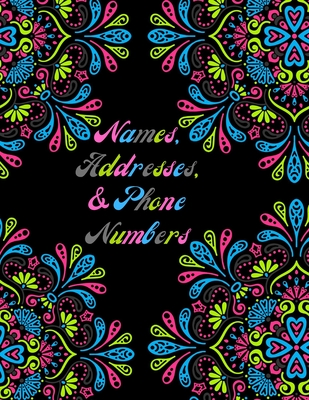 Names, Addresses, & Phone Numbers: Address Book With Alphabet Index (Large Tabbed Address Book). Cover Image