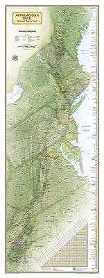 National Geographic Appalachian Trail Wall Map Wall Map - Laminated (18 X 48 In) (National Geographic Reference Map)