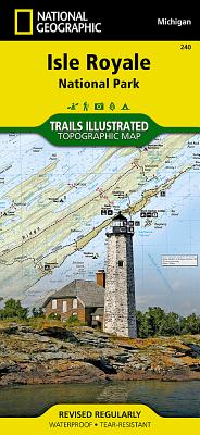 Isle Royale National Park Map (National Geographic Trails Illustrated Map #240) By National Geographic Maps Cover Image