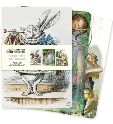 Alice in Wonderland Set of 3 Midi Notebooks (Midi Notebook