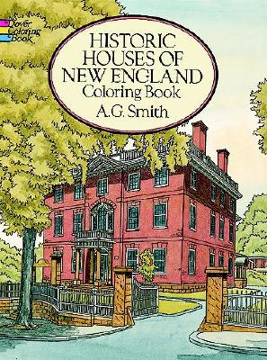 Historic Houses of New England Coloring Book Cover Image