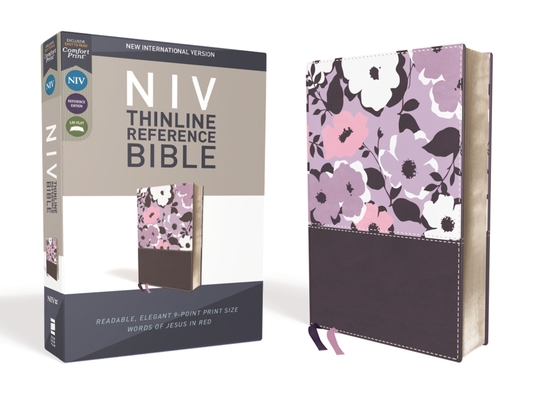 NIV, Thinline Reference Bible, Imitation Leather, Purple, Red Letter Edition, Comfort Print By Zondervan Cover Image