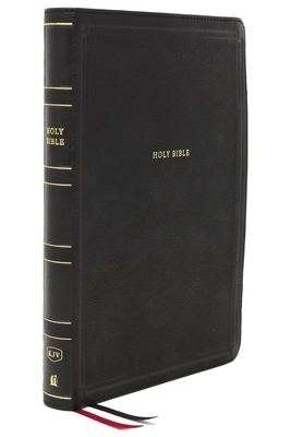Kjv, Thinline Bible, Giant Print, Leathersoft, Black, Red Letter Edition, Comfort Print: Holy Bible, King James Version Cover Image