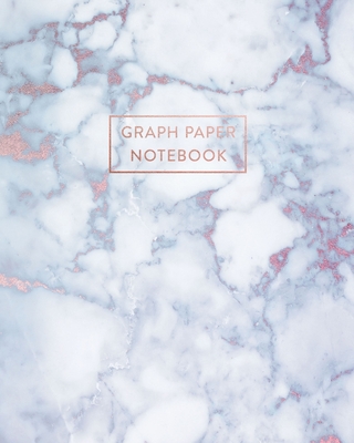 Graph Paper Notebook: Radiant Moonstone, White Grey Marble - 8 x 10 - 5 x 5 Squares per inch - 100 Quad Ruled Pages - Cute Graph Paper Compo By Paperlush Press Cover Image