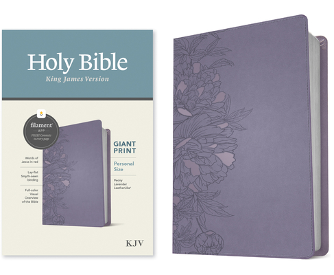 KJV Personal Size Giant Print Bible, Filament Enabled Edition (Leatherlike, Peony Lavender) By Tyndale (Created by) Cover Image