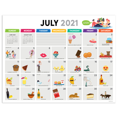 Cal 2022- Every Day's a Holiday Academic Year Desk Pad Cover Image