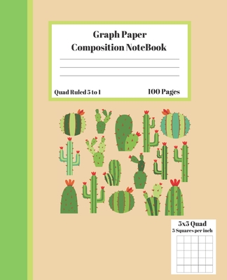 Graph Paper Composition Book, 100 Sheets, Grid Paper, Quad Ruled