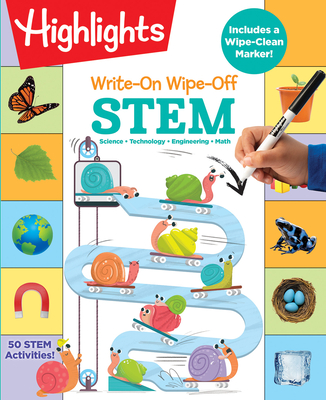 Write-On Wipe-Off STEM (Highlights Write-On Wipe-Off Fun to Learn Activity Books) By Highlights Learning (Created by) Cover Image