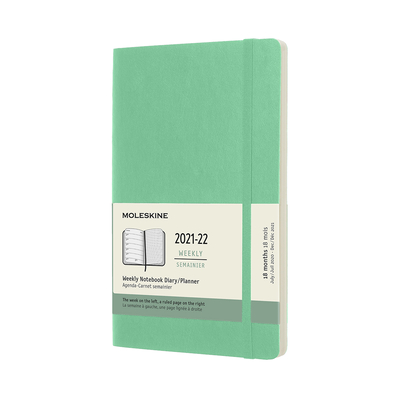 Moleskine 2021-2022 Weekly Planner, 18M, Large, Ice Green, Soft Cover (5 x 8.25) Cover Image