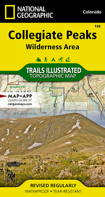 Collegiate Peaks Wilderness Area Map National Geographic Trails Illustrated Map 148 Folded Parnassus Books