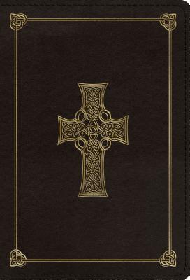 ESV Large Print Compact Bible (Trutone, Charcoal, Celtic Cross Design) Cover Image