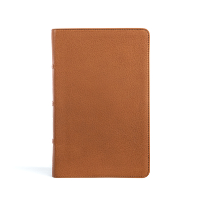 CSB Single-Column Personal Size Bible, Saddle Genuine Leather By CSB Bibles by Holman Cover Image