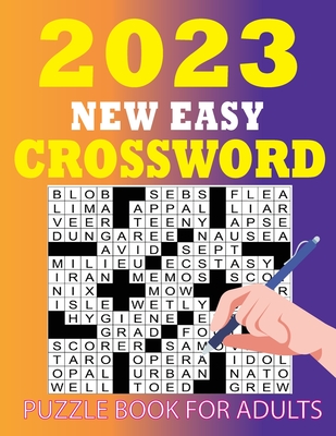 2023 New Easy Crossword Puzzle Book for Adults Cover Image