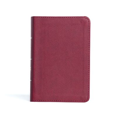 CSB Large Print Compact Reference Bible, Cranberry Leathertouch Cover Image