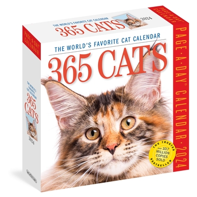 365 Cats Page-A-Day Calendar 2024: The World's Favorite Cat Calendar By Workman Calendars Cover Image