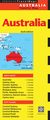 Australia Travel Map Sixth Edition By Periplus Editors (Editor) Cover Image