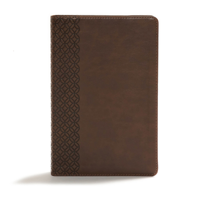 CSB Giant Print Center-Column Reference Bible, Brown LeatherTouch Cover Image