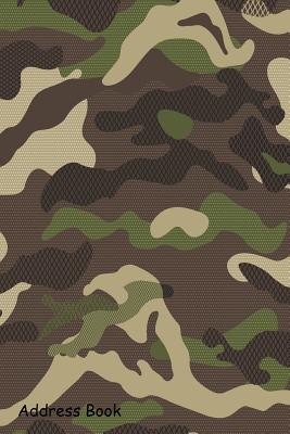 Address Book: For Contacts, Addresses, Phone, Email, Note, Emergency Contacts, Alphabetical Index with Camouflage Pattern Cover Image