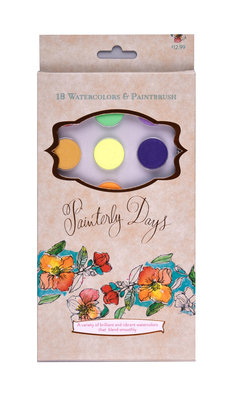 Painterly Days - 18 Watercolors: 18 Watercolors & Paintbrush By Kristy Rice Cover Image