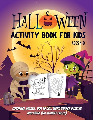 Halloween Activity Book Coloring Mazes Sudoku Word search Find