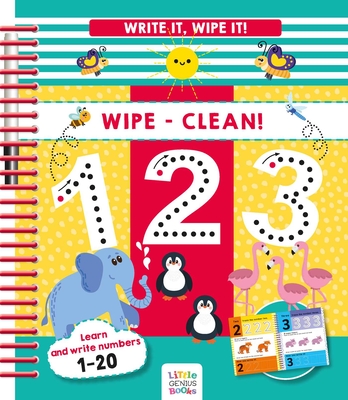 Write it, Wipe It! Wipe-Clean 123 By Little Genius Books Cover Image