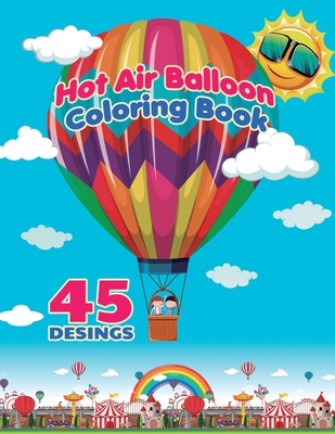 Hot Air Balloon Coloring Book Cover Image